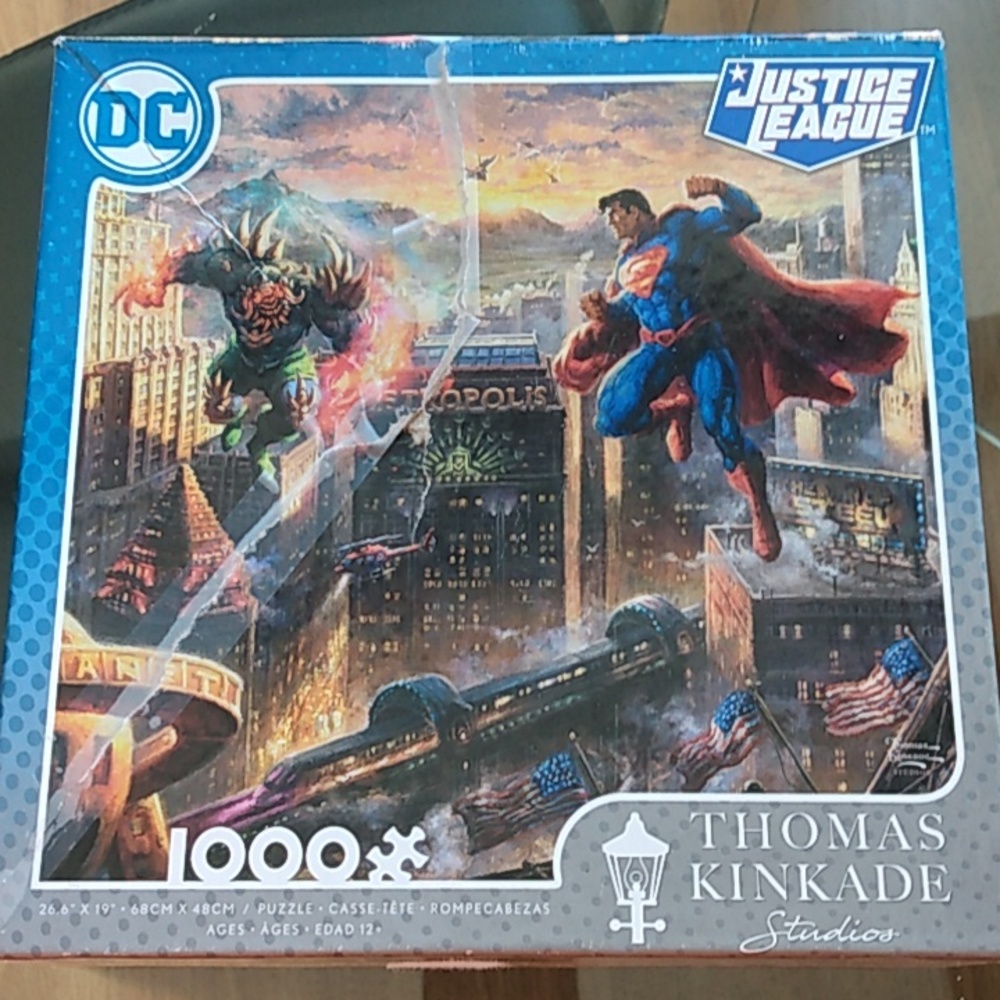 DC Justice League 1000 piece puzzle by Thomas Kinkade Studios